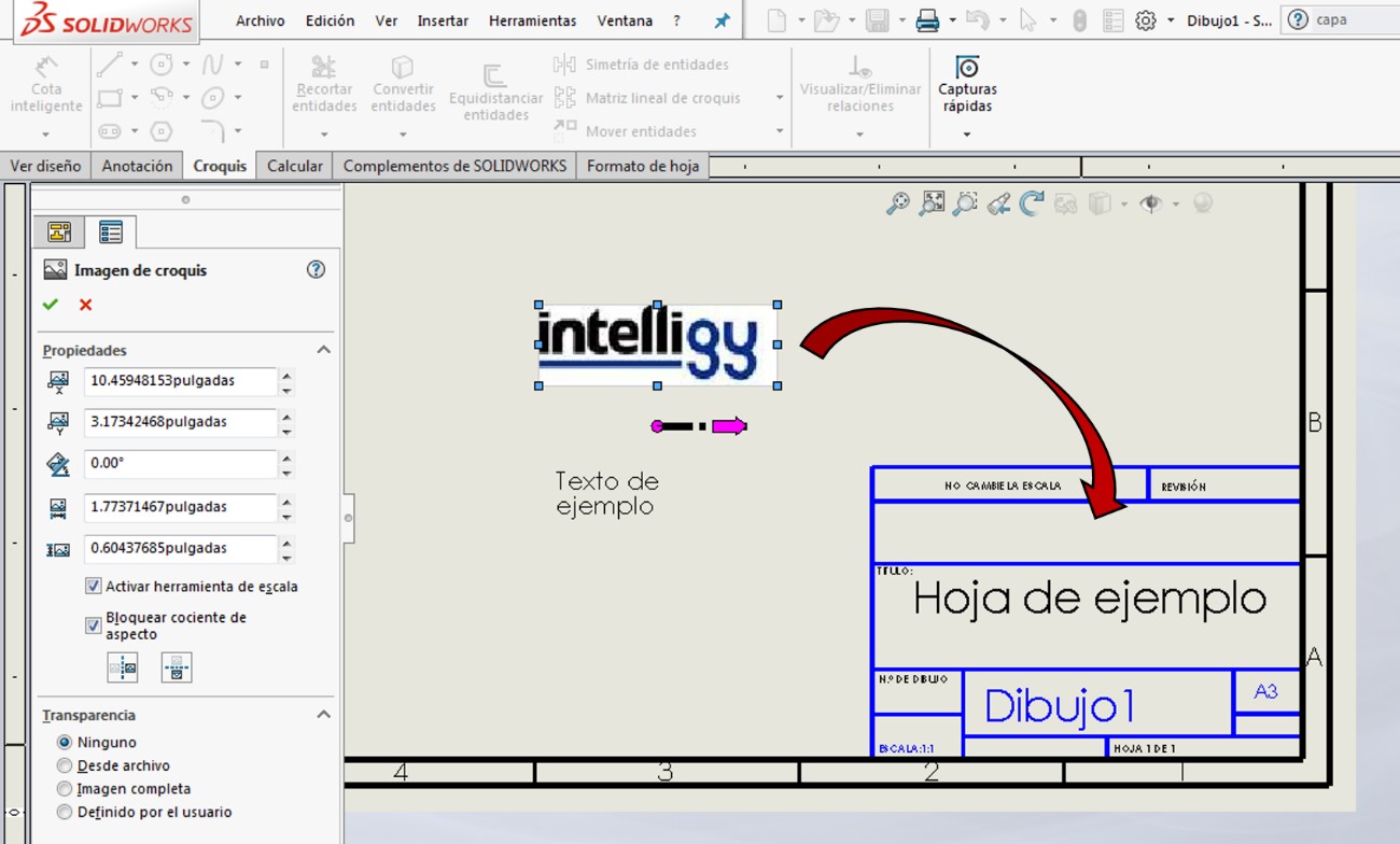 mover hoja solidworks