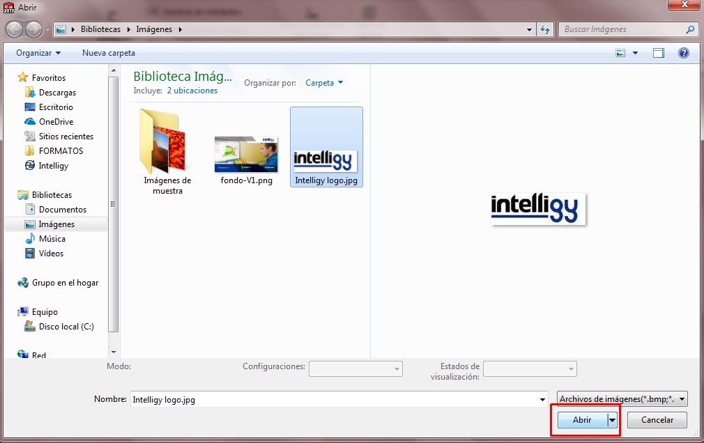 seleccionar imagen solidworks