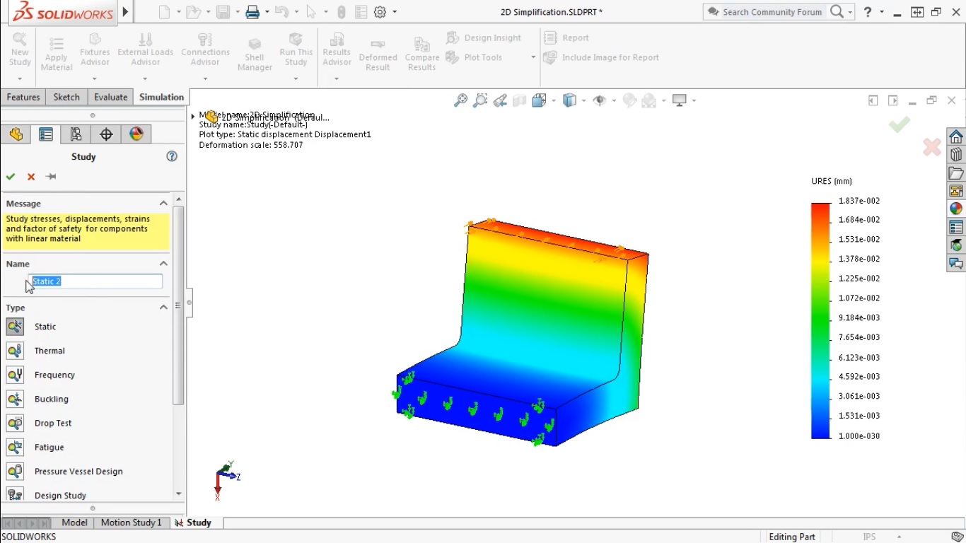 Simulation page