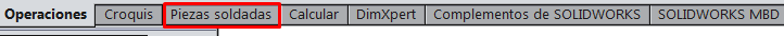 comando piezas soldadas