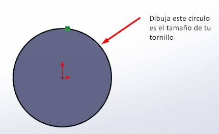 Creacion de aristas en un tornillo SolidWorks