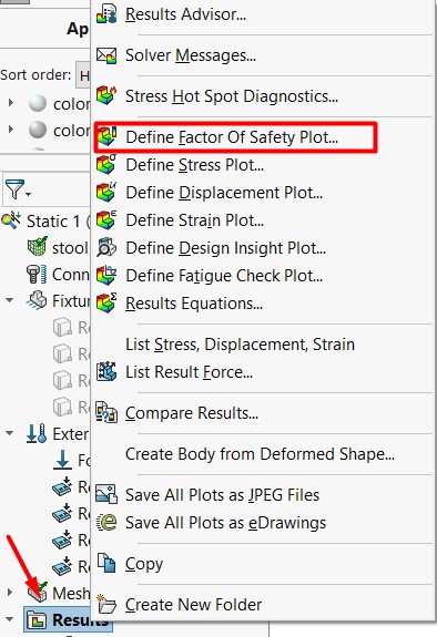 Agregar un factor de seguridad en SolidWorks