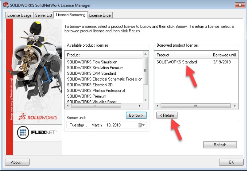 Identificacion de licencias en SolidWorks