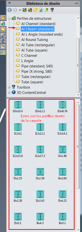 perfiles que están dentro de las carpetas