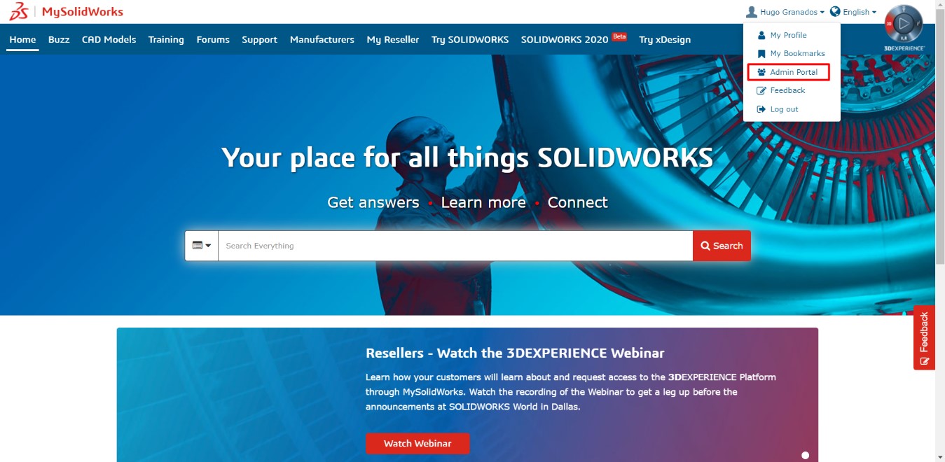 acceso-mysolidworks-admin-portal