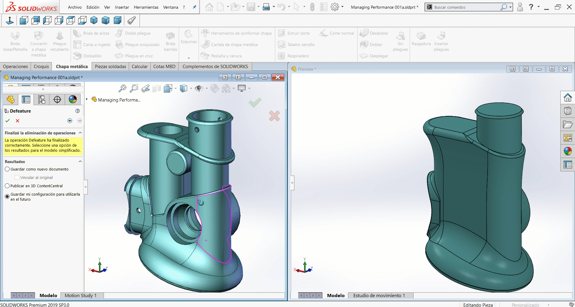 Defeature-solidworks