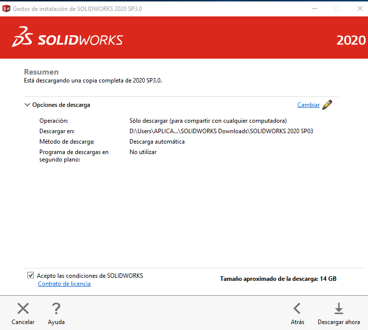 descargar archivos de SOLIDWORKS