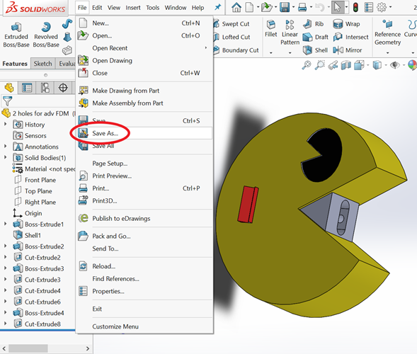 SOLIDWORKS PacMan