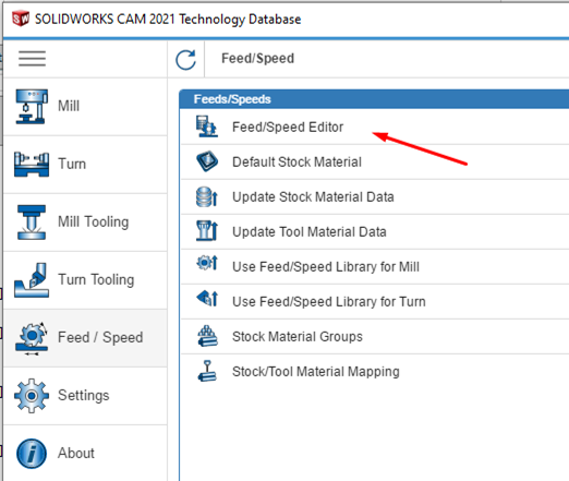 speed editor tech data base