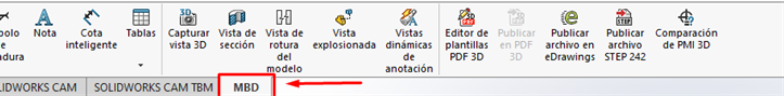 herramienta MBD solidworks