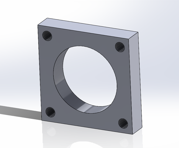 pieza base solidworks