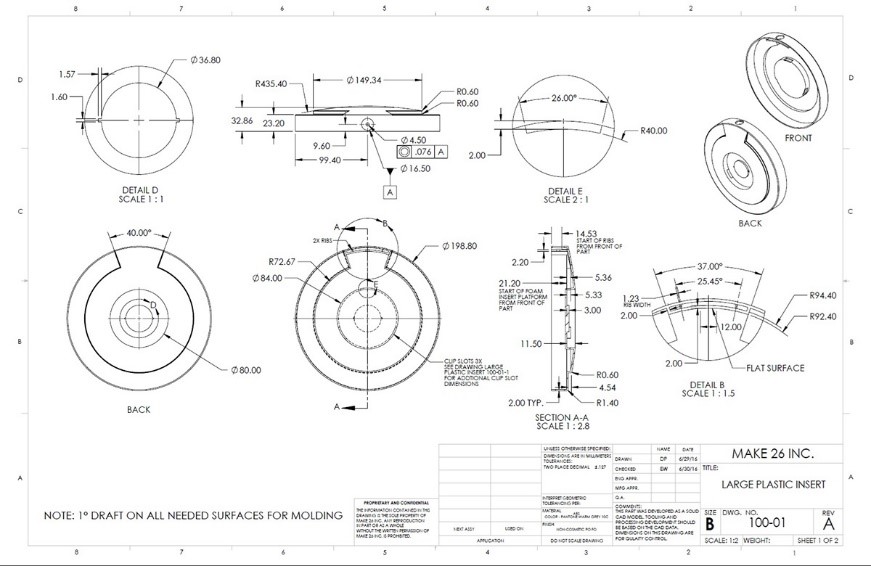 SOLIDWORKS planos