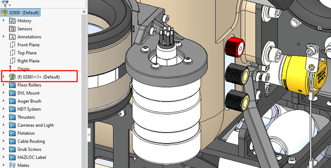 Componente aligerado con SOLIDWORKS