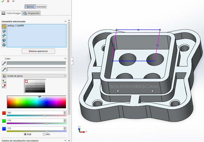 Color SOLIDWORKS CAM