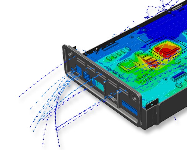 Flow simulation ventilación dispositivos