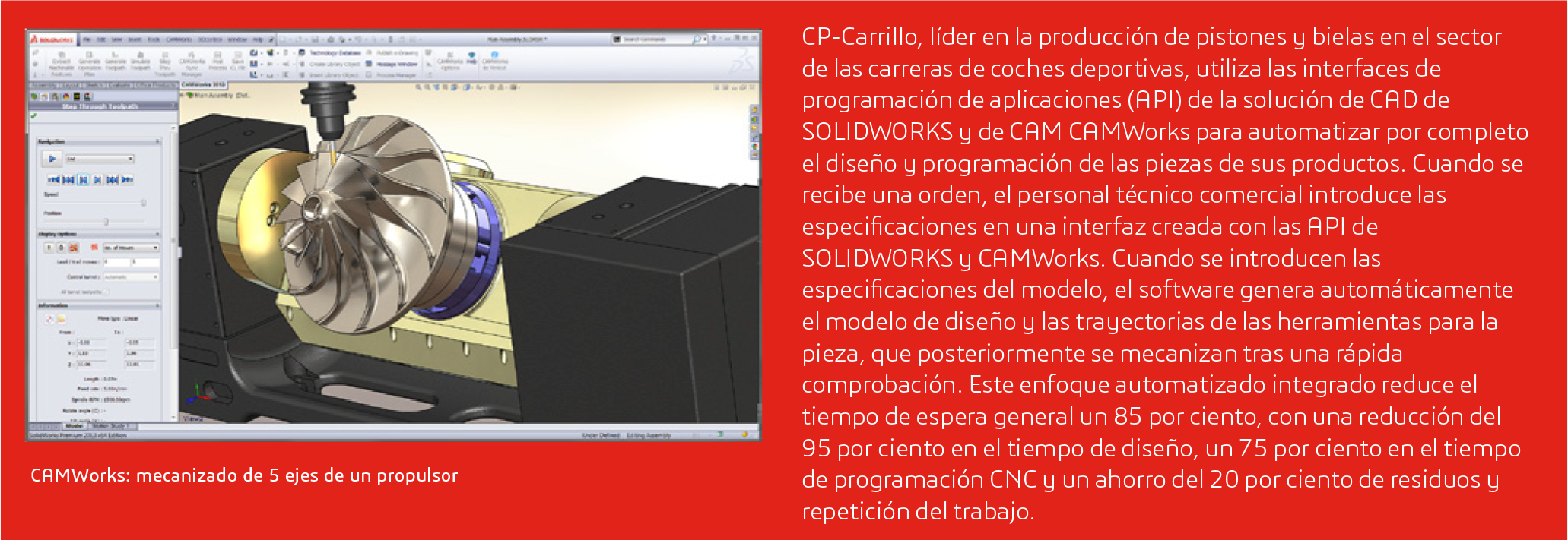 Caso de estudio de CAMWorks y SolidWorks